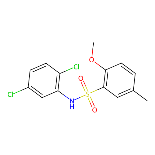 N-(2,5-dichlorophenyl)-2-methoxy-5-methylbenzenesulfonamide structure