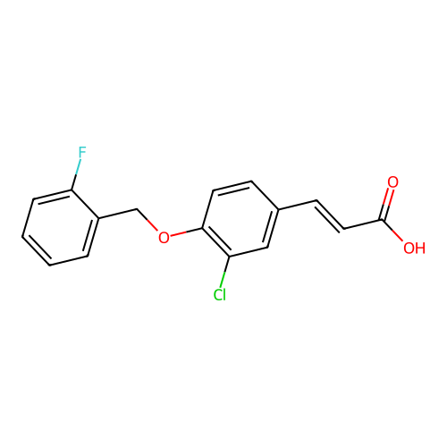 3-[3-Chloro-4-[(2-fluorophenyl)methoxy]phenyl]prop-2-enoic acid structure
