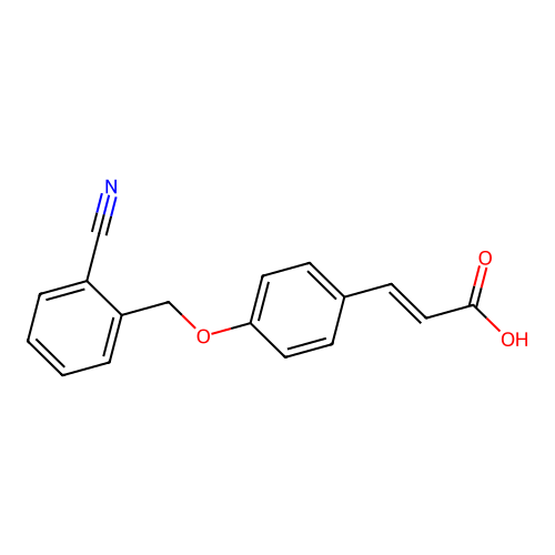 3-[4-[(2-Cyanophenyl)methoxy]phenyl]prop-2-enoic acid structure