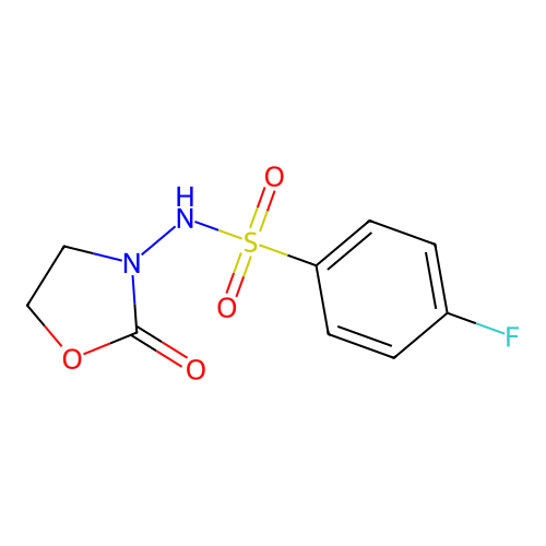 4-fluoro-N-(2-oxo-1,3-oxazolidin-3-yl)benzenesulfonamide structure