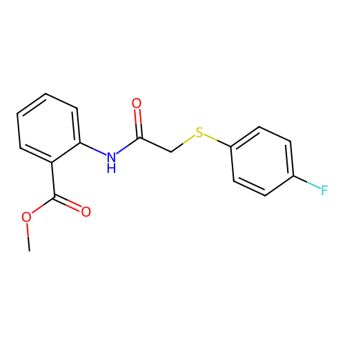 Methyl 2-({[(4-fluorophenyl)sulfanyl]acetyl}amino)benzoate structure