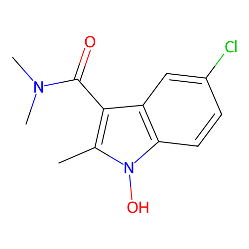 5-chloro-1-hydroxy-N,N,2-trimethyl-1H-indole-3-carboxamide structure