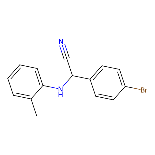 (4-Bromophenyl)(2-toluidino)acetonitrile structure