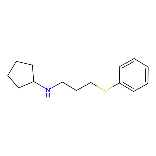 N-(3-phenylsulfanylpropyl)cyclopentanamine structure