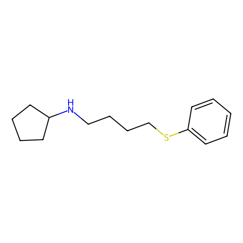 N-cyclopentyl-N-[4-(phenylsulfanyl)butyl]amine structure