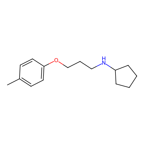 N-cyclopentyl-N-[3-(4-methylphenoxy)propyl]amine structure