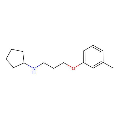 N-[3-(3-methylphenoxy)propyl]cyclopentanamine structure
