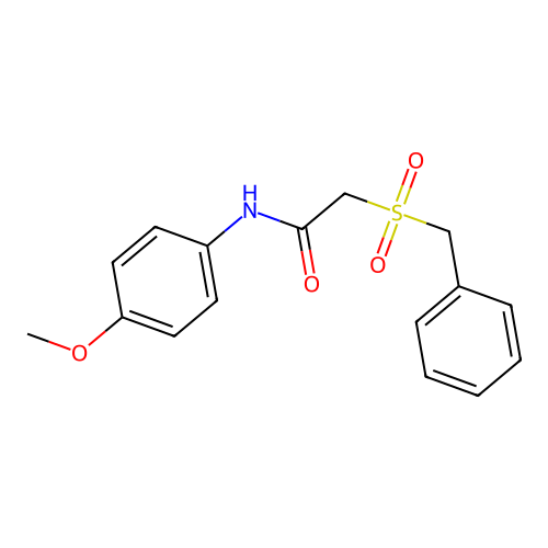 2-(benzylsulfonyl)-N-(4-methoxyphenyl)acetamide structure