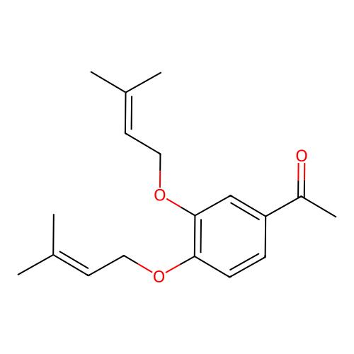1-[3,4-Bis(3-methylbut-2-enoxy)phenyl]ethanone structure