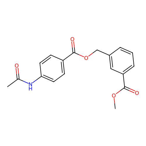 Methyl 3-[(4-acetamidobenzoyl)oxymethyl]benzoate structure