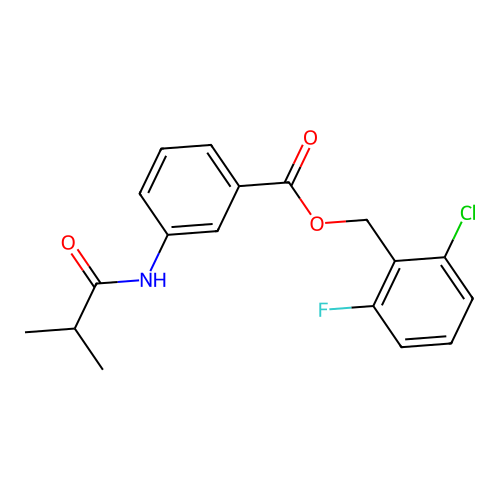 2-Chloro-6-fluorobenzyl 3-(isobutyrylamino)benzoate structure