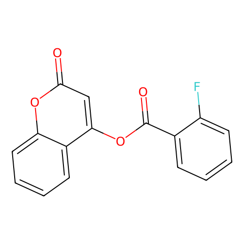 (2-Oxochromen-4-yl) 2-fluorobenzoate structure