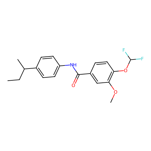 N-(4-sec-butylphenyl)-4-(difluoromethoxy)-3-methoxybenzamide structure