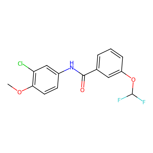N-(3-chloro-4-methoxyphenyl)-3-(difluoromethoxy)benzamide structure