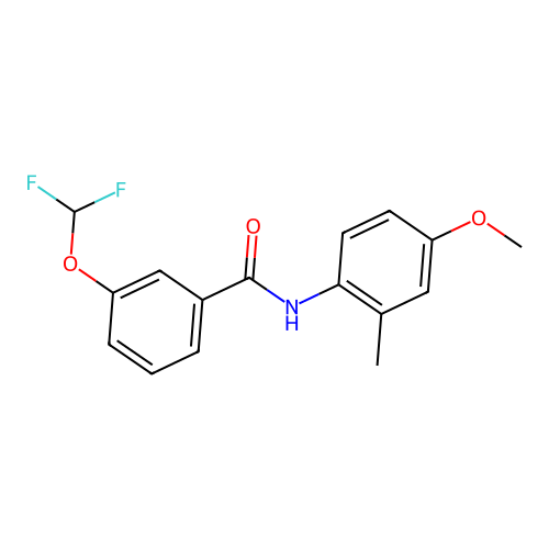 3-(difluoromethoxy)-N-(4-methoxy-2-methylphenyl)benzamide structure