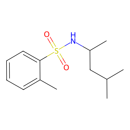 N-(1,3-dimethylbutyl)-2-methylbenzenesulfonamide structure