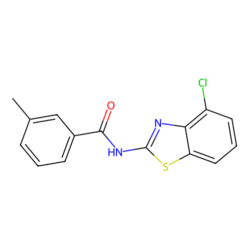 N-(4-chloro-1,3-benzothiazol-2-yl)-3-methylbenzamide structure