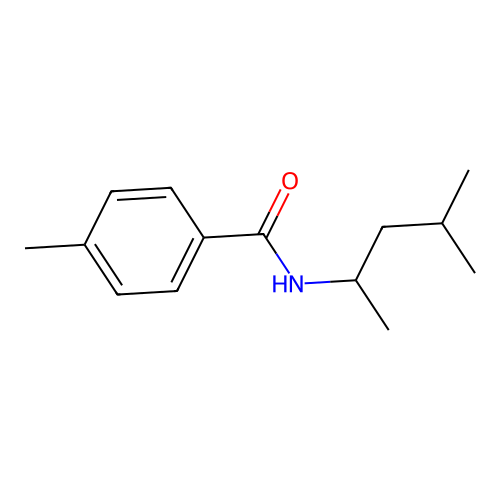 N-(1,3-dimethylbutyl)-4-methylbenzamide structure