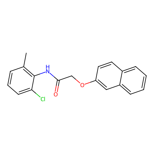 N-(2-chloro-6-methylphenyl)-2-(2-naphthyloxy)acetamide structure