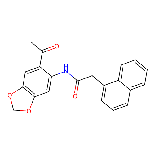 N-(6-acetyl-1,3-benzodioxol-5-yl)-2-(1-naphthyl)acetamide structure