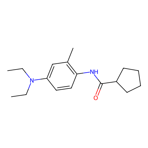 N-[4-(diethylamino)-2-methylphenyl]cyclopentanecarboxamide structure