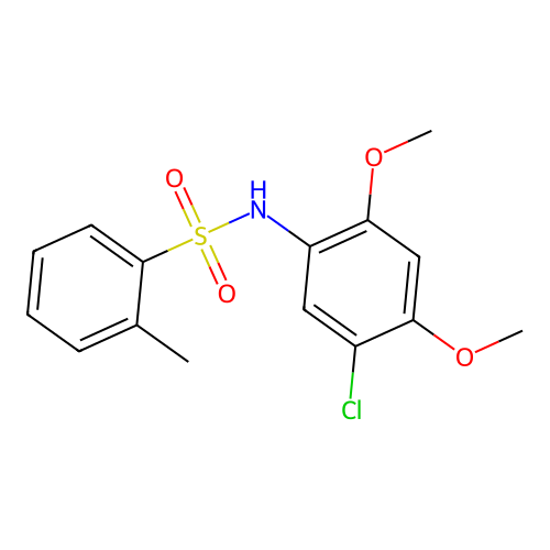 N-(5-chloro-2,4-dimethoxyphenyl)-2-methylbenzenesulfonamide structure