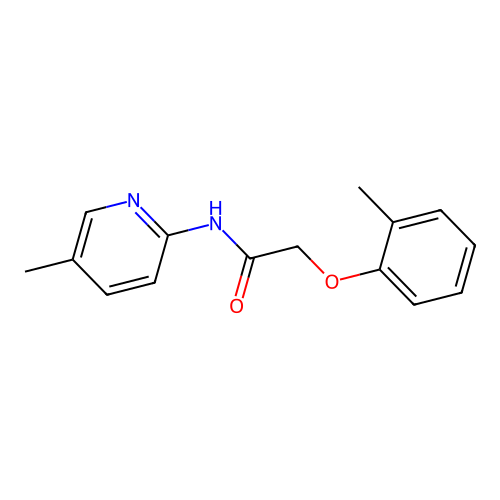2-(2-methylphenoxy)-N-(5-methyl-2-pyridinyl)acetamide structure