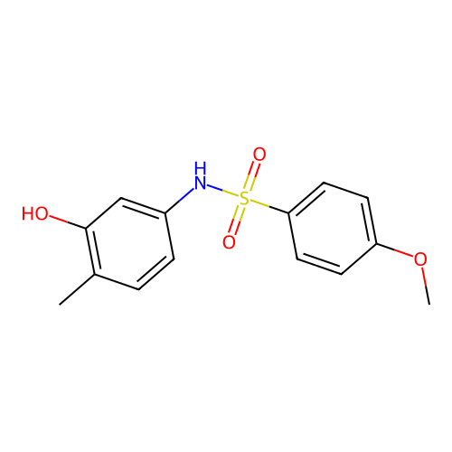 N-(3-hydroxy-4-methylphenyl)-4-methoxybenzenesulfonamide structure