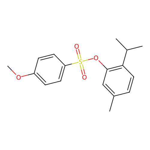 2-Isopropyl-5-methylphenyl4-methoxybenzenesulfonate structure