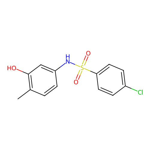 4-chloro-N-(3-hydroxy-4-methylphenyl)benzenesulfonamide structure