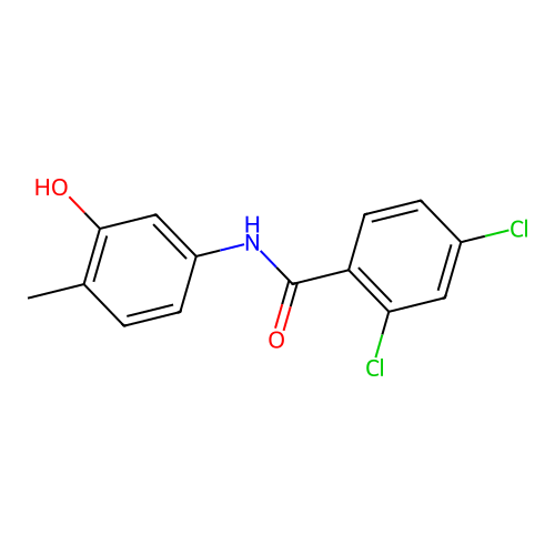 2,4-二氯-N-(3-羟基-4-甲基苯基)苯甲酰胺 structure