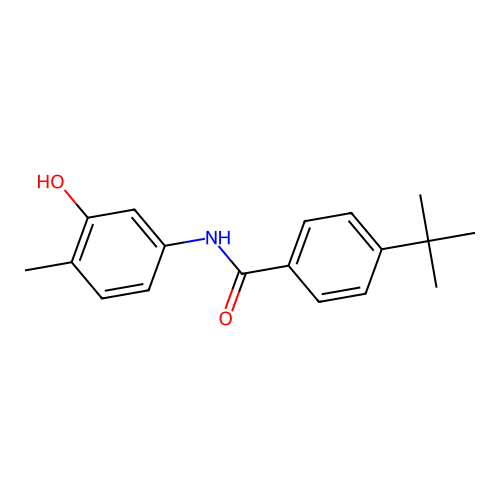 4-叔丁基-N-(3-羟基-4-甲基苯基)苯甲酰胺 structure