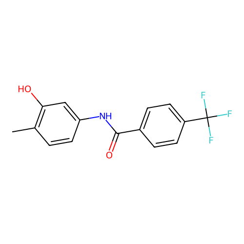 N-(3-hydroxy-4-methylphenyl)-4-(trifluoromethyl)benzamide structure