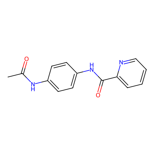 N-(4-acetamidophenyl)pyridine-2-carboxamide structure