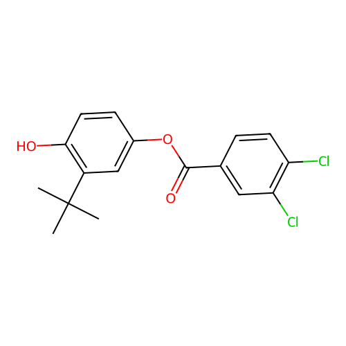3-Tert-butyl-4-hydroxyphenyl 3,4-dichlorobenzoate structure