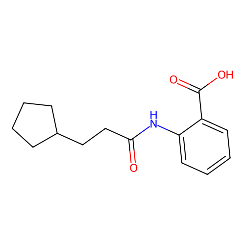 2-(3-Cyclopentylpropanoylamino)benzoic acid structure