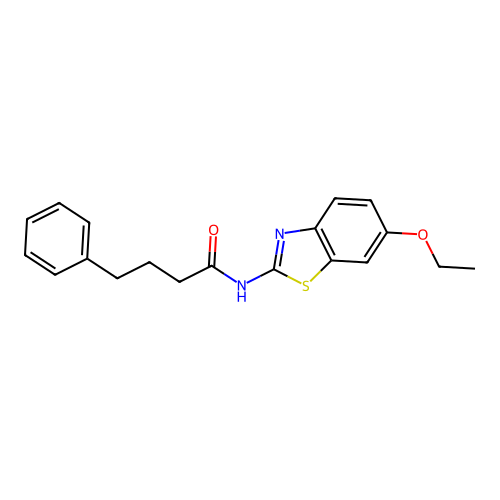 N-(6-ethoxy-1,3-benzothiazol-2-yl)-4-phenylbutanamide structure