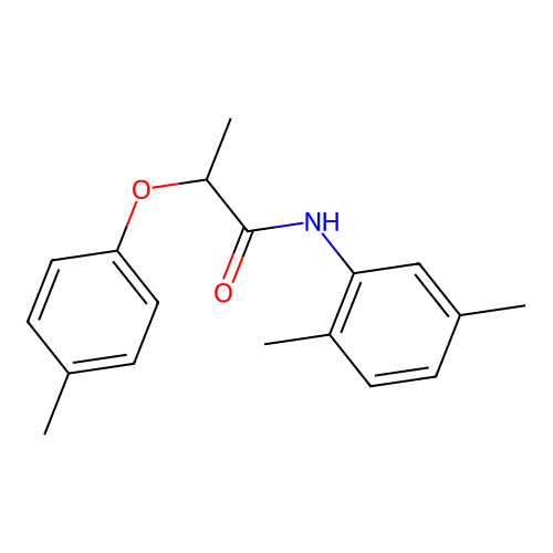 N-(2,5-dimethylphenyl)-2-(4-methylphenoxy)propanamide structure