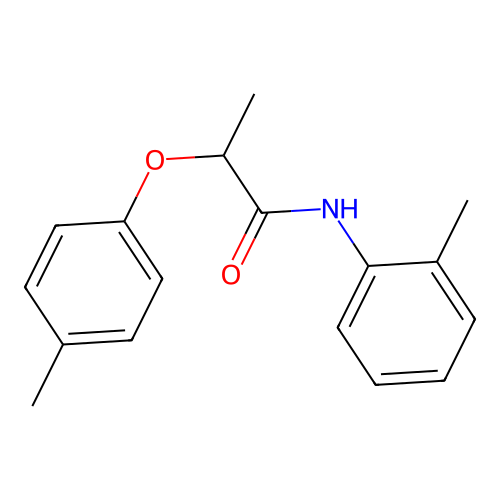 2-(4-methylphenoxy)-N-(2-methylphenyl)propanamide structure
