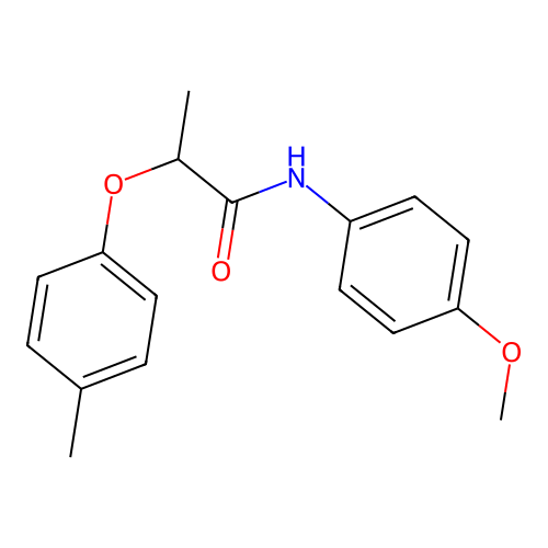 N-(4-methoxyphenyl)-2-(4-methylphenoxy)propanamide structure