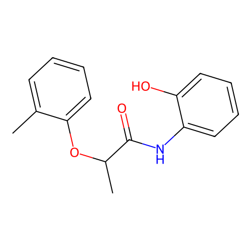N-(2-hydroxyphenyl)-2-(2-methylphenoxy)propanamide structure