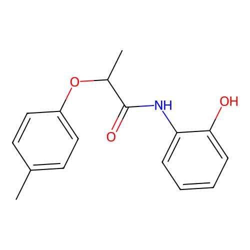 N-(2-hydroxyphenyl)-2-(4-methylphenoxy)propanamide structure