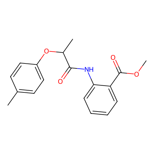 Methyl 2-{[2-(4-methylphenoxy)propanoyl]amino}benzoate structure
