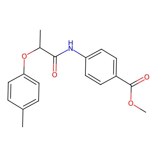 Methyl 4-{[2-(4-methylphenoxy)propanoyl]amino}benzoate structure