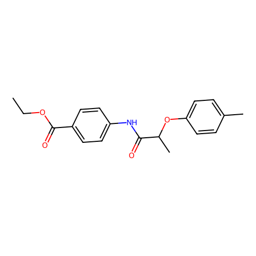 Ethyl 4-{[2-(4-methylphenoxy)propanoyl]amino}benzoate structure