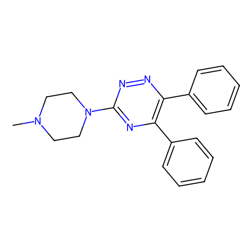 3-(4-Methylpiperazino)-5,6-diphenyl-1,2,4-triazine structure
