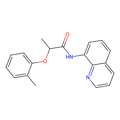 2-(2-methylphenoxy)-N-quinolin-8-ylpropanamide structure