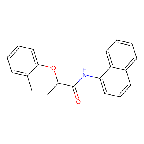 2-(2-methylphenoxy)-N-(1-naphthyl)propanamide structure