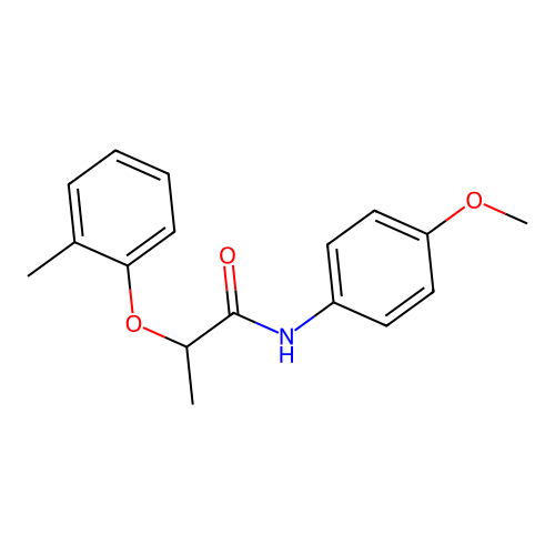 N-(4-methoxyphenyl)-2-(2-methylphenoxy)propanamide structure
