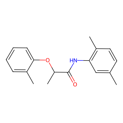 N-(2,5-dimethylphenyl)-2-(2-methylphenoxy)propanamide structure